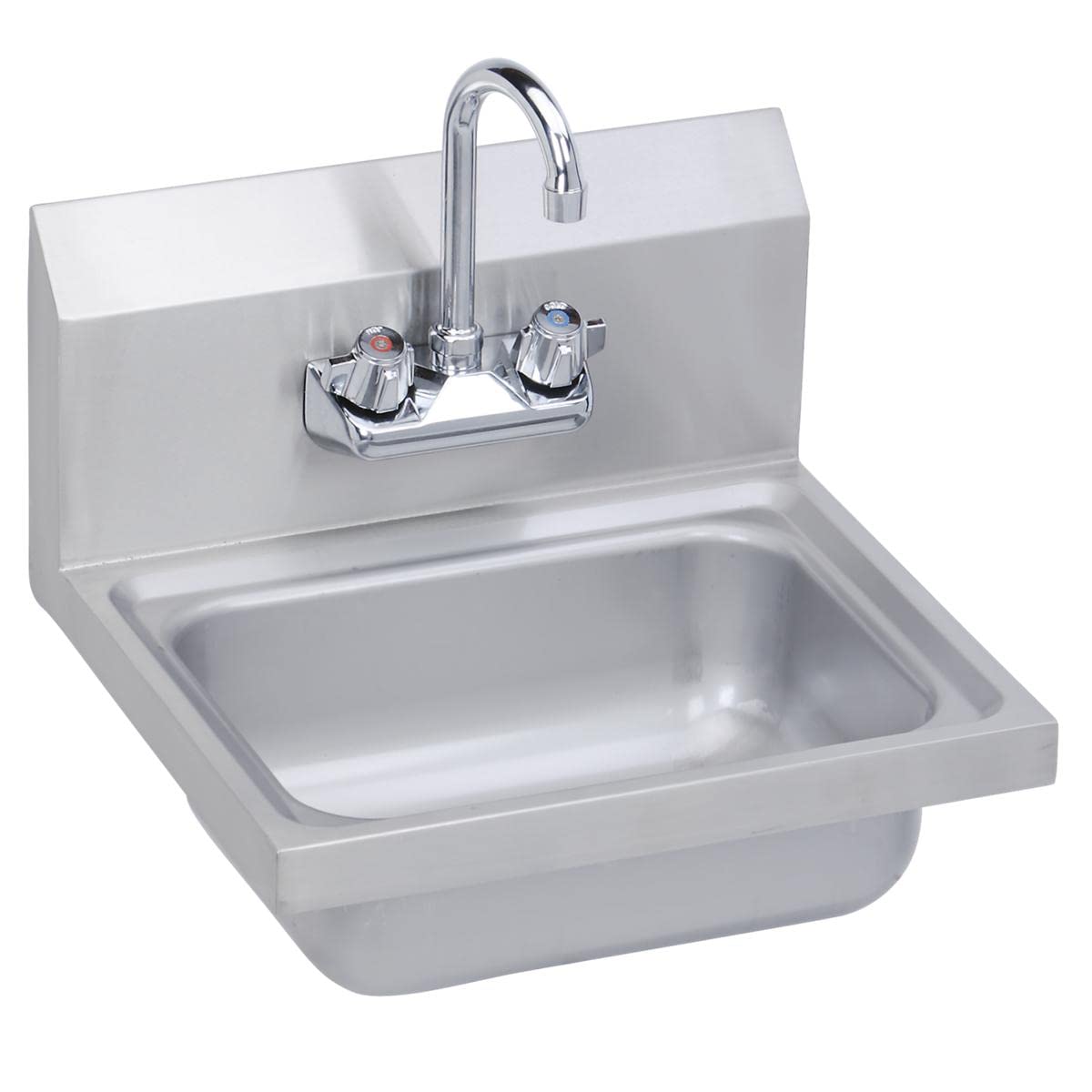 Elkay SEHS-17X 20 Gauge Stainless Steel Hand Sink with Faucet - Commercial Kitchen, Restaurant, or Medical Facility Utility Sink for Hygiene and Convenience