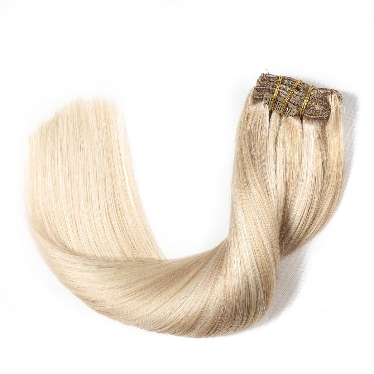 Silky Straight Clip-in Remy Human Hair Extensions for Women - 18 Inch Natural Black Hair Weft for Length & Volume - Perfect for Parties, Weddings & Daily Styling
