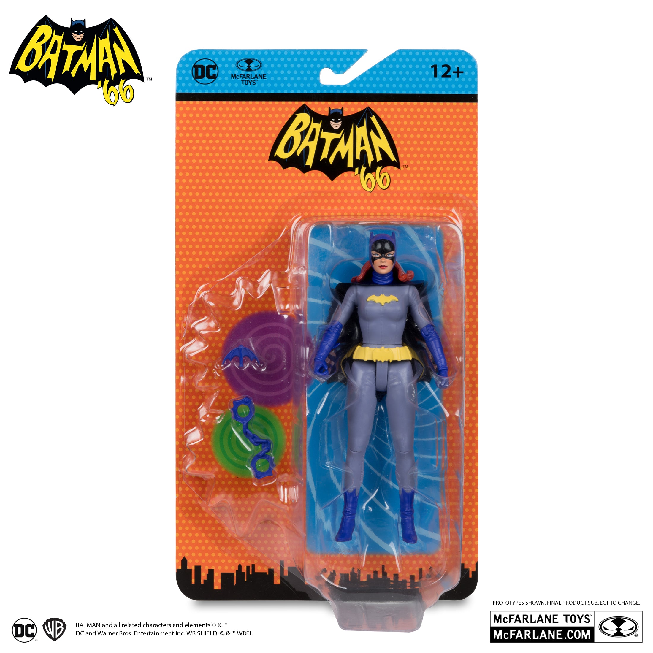 Vintage Batgirl Action Figure - Blue & Grey Costume from Batman Classic TV Series by McFarlane Toys | DC Comics Collectible for Display & Cosplay Inspiration