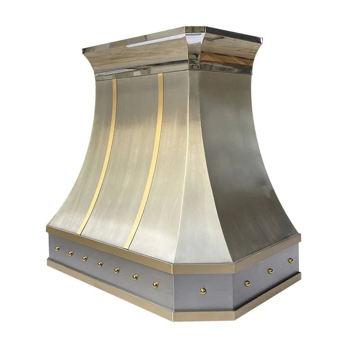 SINDA Custom Curved Stainless Steel Range Hood - Tuscan Style SRH7X C 3TR - Premium Kitchen Ventilation for Italian Style Homes & Restaurants
