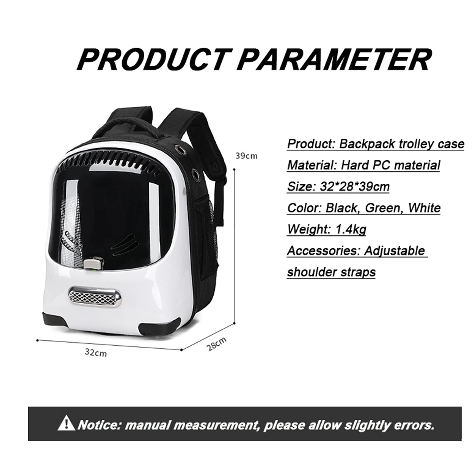 Portable Soft-Sided Pet Carrier with Wheels & Storage Pocket - Lightweight Travel Trolley for Cats & Dogs - Perfect for Hiking, Camping, Air Travel & Outdoor Adventures