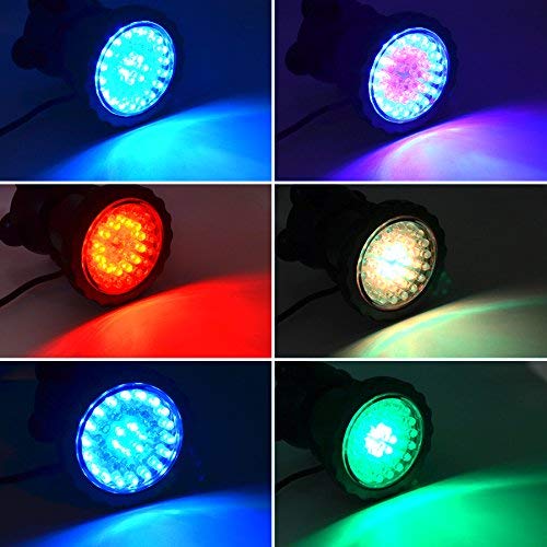 iMeshbean 12-LED Submersible Pond Lights for Pools, Fountains & Waterfalls - 4/6 Pack Underwater LED Lights with Color Lens & Remote Control - Perfect for Garden, Backyard, and Landscape Lighting