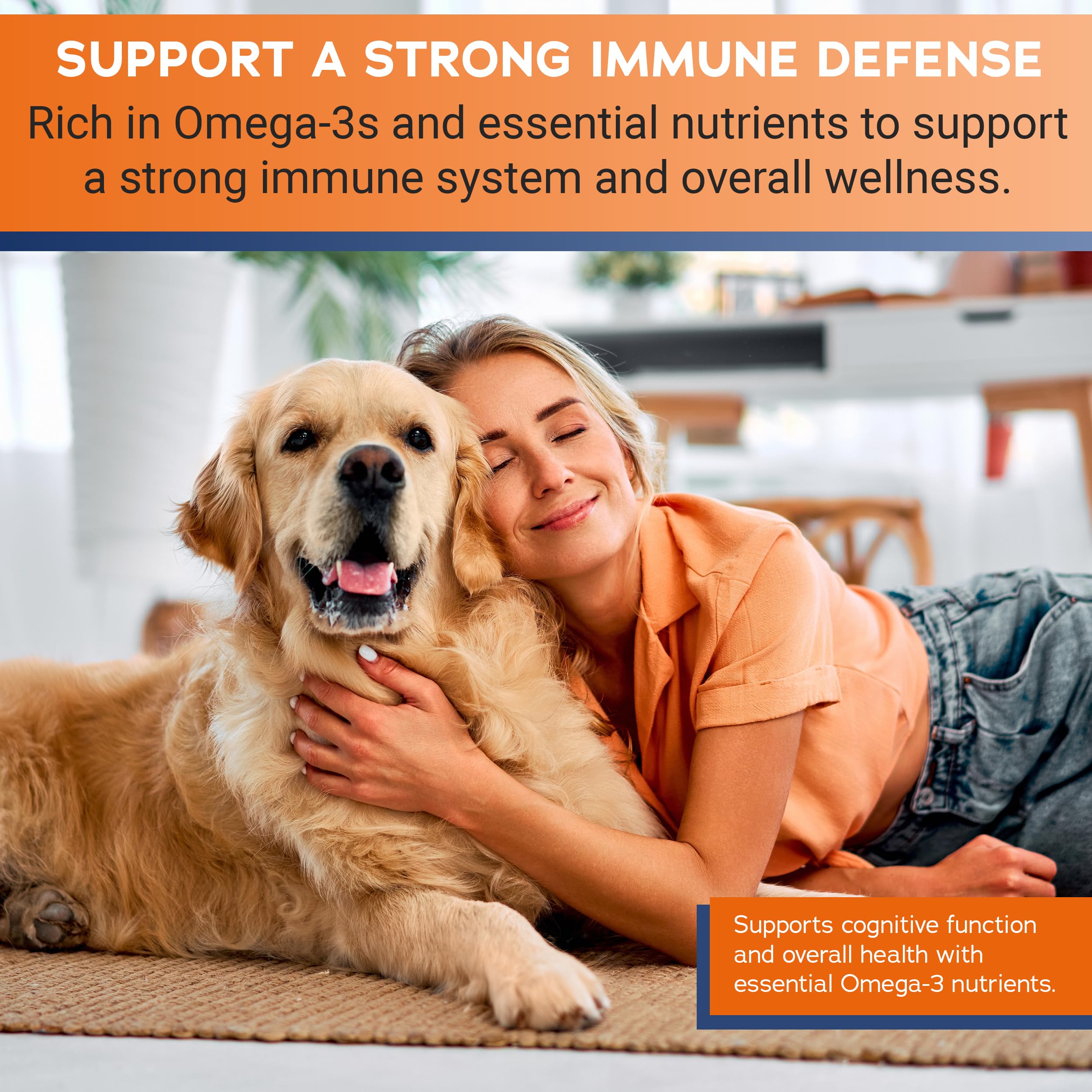 Stratford Pharmaceuticals EZ Chew Omega 3 Fatty Acid Soft Chew Max Strength for Dogs - Fish Oil Supplement for Large & Giant Breeds - 150 Count Delicious Soft Chew Treats - Supports Joint, Skin & Coat Health - Perfect for Daily Nutrition & Training Rewards