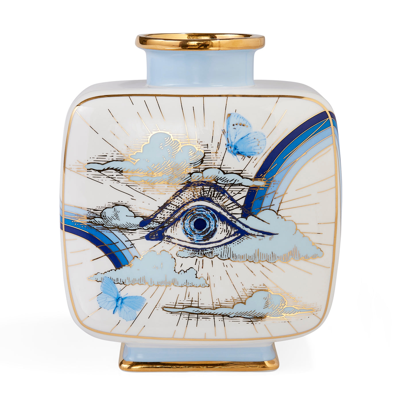 Premium Druggist Square Vase - Elegant Glass Flower Vase for Home Decor, Wedding Centerpieces & Apothecary Style Display