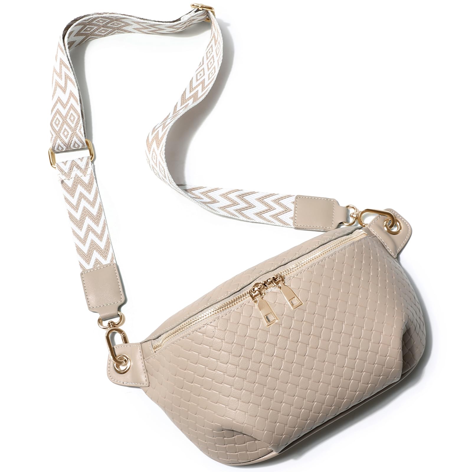 Trendy Women's Crossbody Sling Bag - Adjustable Strap Small Chest Fanny Pack for Travel, Gym & Daily Use | Faux Leather Purse for Phone & Essentials