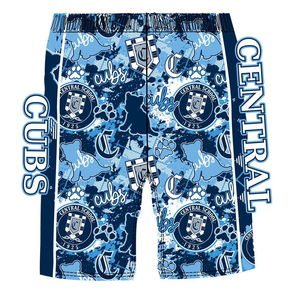 Central School Cubs Boys & Mens Shorts - Comfortable Cotton Athletic Shorts for School, Sports & Casual Wear