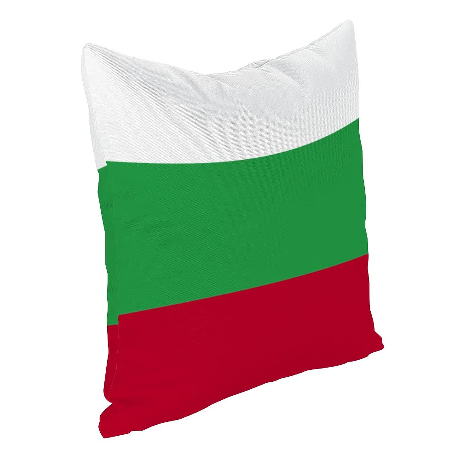 Bulgarian Flag 12x12 Inch Pillow Cover - Decorative Throw Pillow Case for Sofa, Bed, Chair & Car (Insert Not Included) | Perfect for Home Decor, Patriotic Displays & Gift Giving