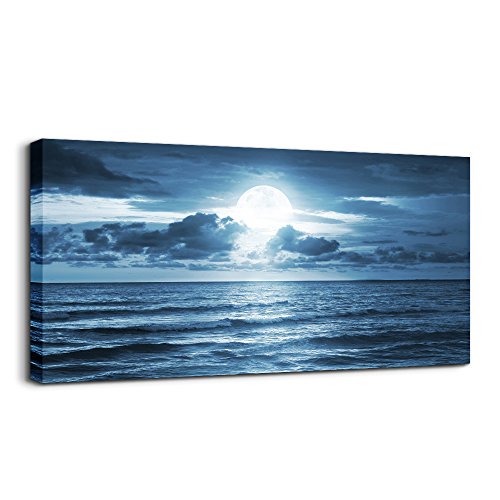 Blue Sea View Moon