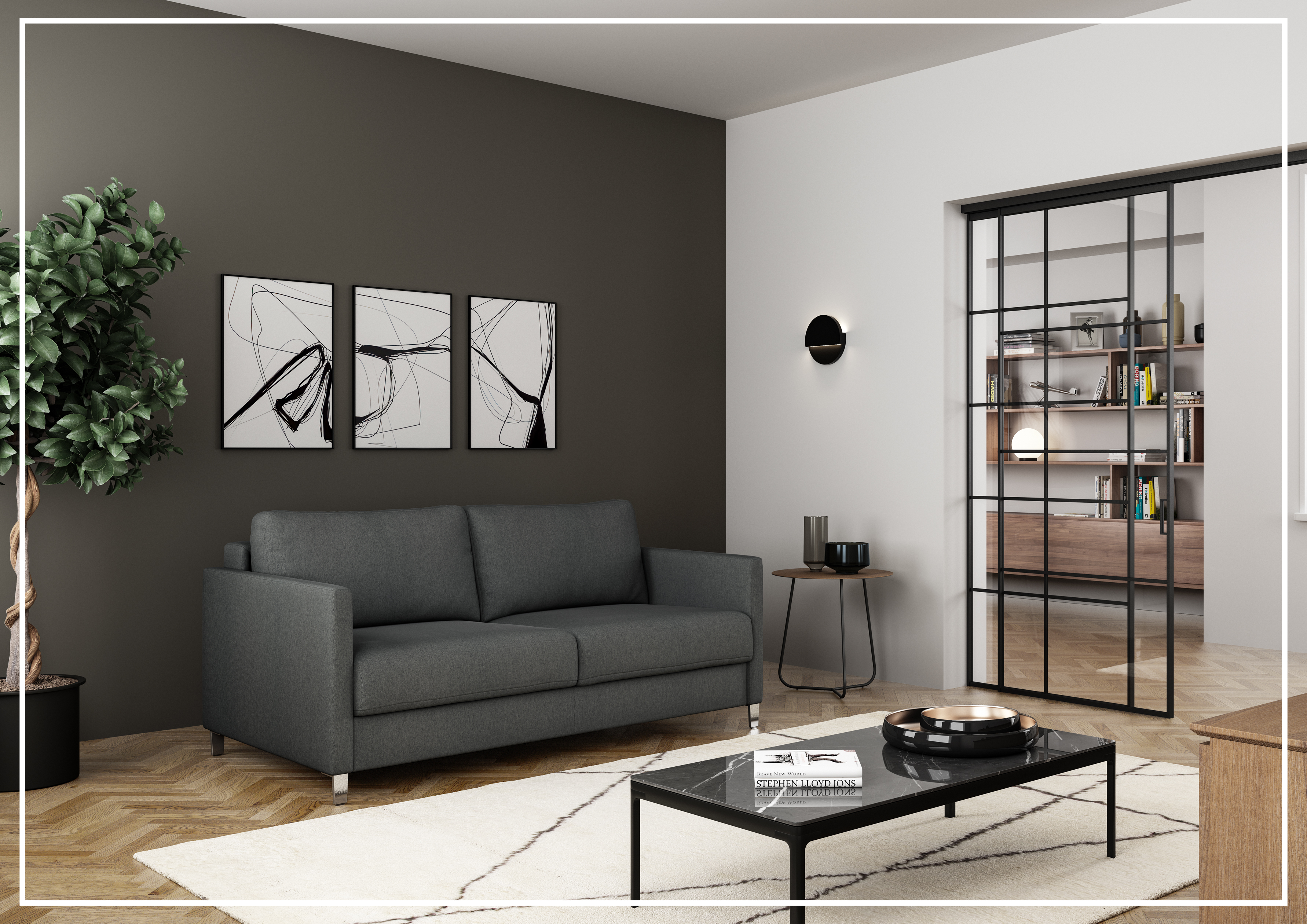 Luonto Elfin Fabric Sleeper Sofa with Nest Mechanism - Convertible 3-in-1 Space Saving Sofa Bed for Small Apartments, Guest Rooms & Home Offices | Perfect for Overnight Guests, Studio Living & Multi-Functional Spaces