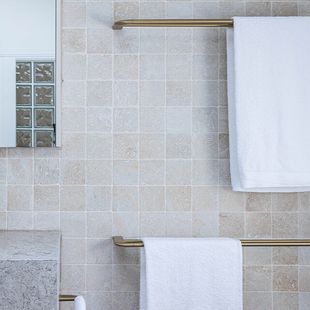 Caroma Contura II 820mm Single Towel Rail in Brushed Brass - Premium Bathroom Accessory for Modern Homes & Luxury Hotels