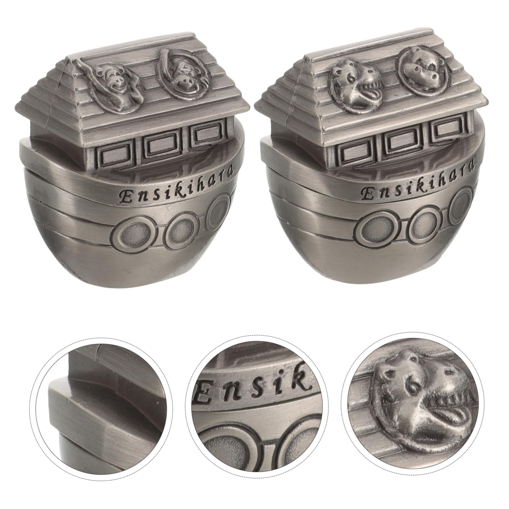 BUTIFULSIC 2-Pack Alloy Tooth Jewelry Organizer Box - Tooth Holder & Storage Container for Grillz, Dental Jewelry & False Teeth - Perfect for Travel, Parties & Dental Care Organization