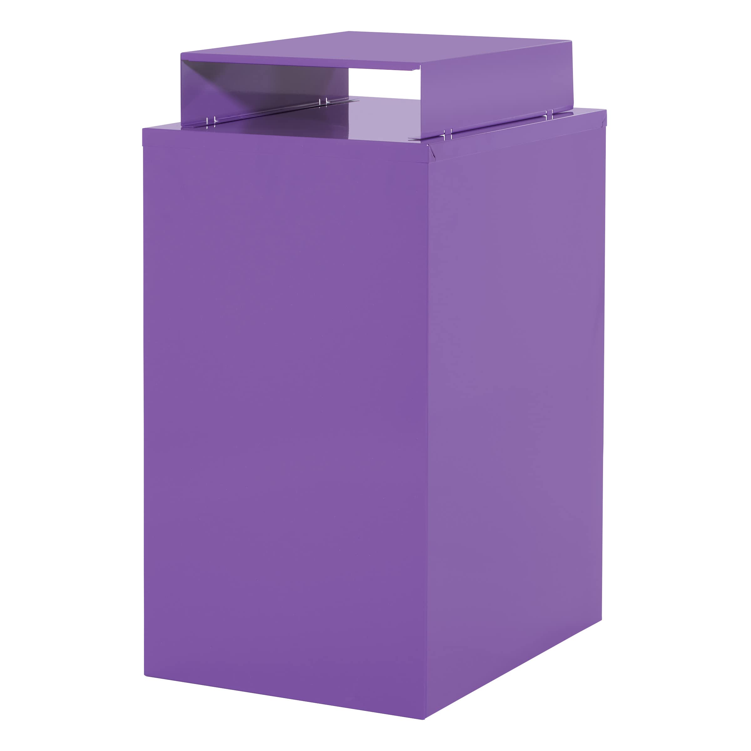 OSP Home Furnishings 3-Drawer Locking Metal File Cabinet with Top Shelf, Purple - Secure Document Storage for Office, Home & School Organization