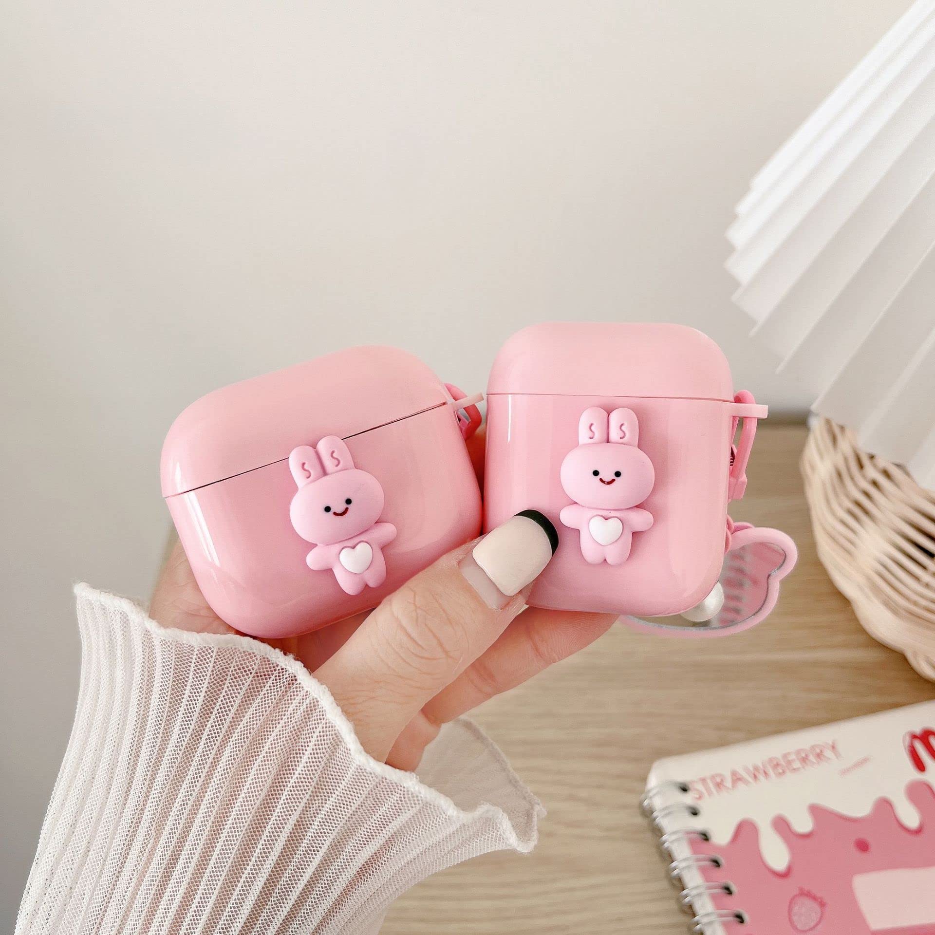 Cute Shockproof AirPods Case Cover Compatible with AirPods 1 & 2 - Wireless Charging Support - Perfect for Travel, Workout & Daily Use