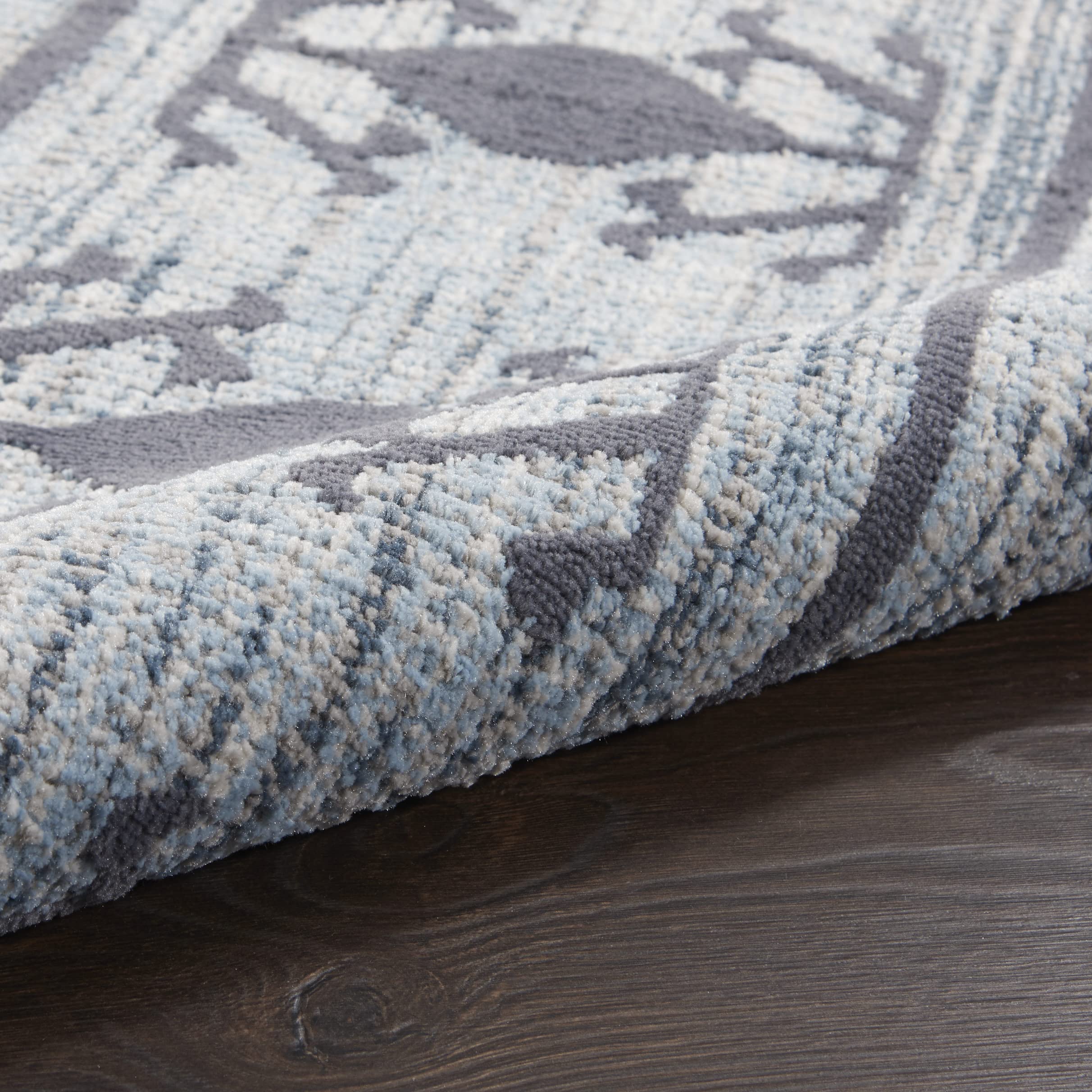 Nourison Asilah Light Blue Charcoal 7'10