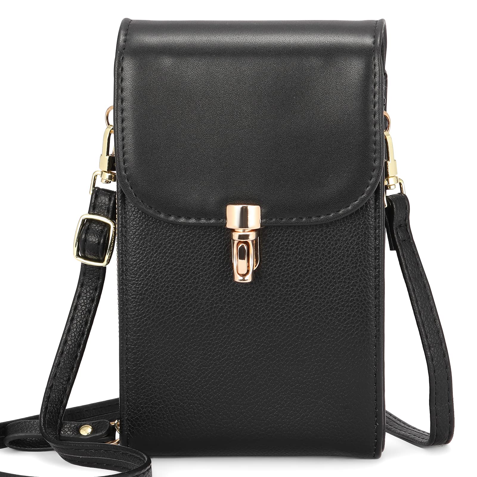 SENDEFN Women's Leather Crossbody Phone Bag with Shoulder Strap & Card Slots - Small Wallet Purse for iPhone, Credit Cards & Essentials | Perfect for Travel, Shopping & Daily Use