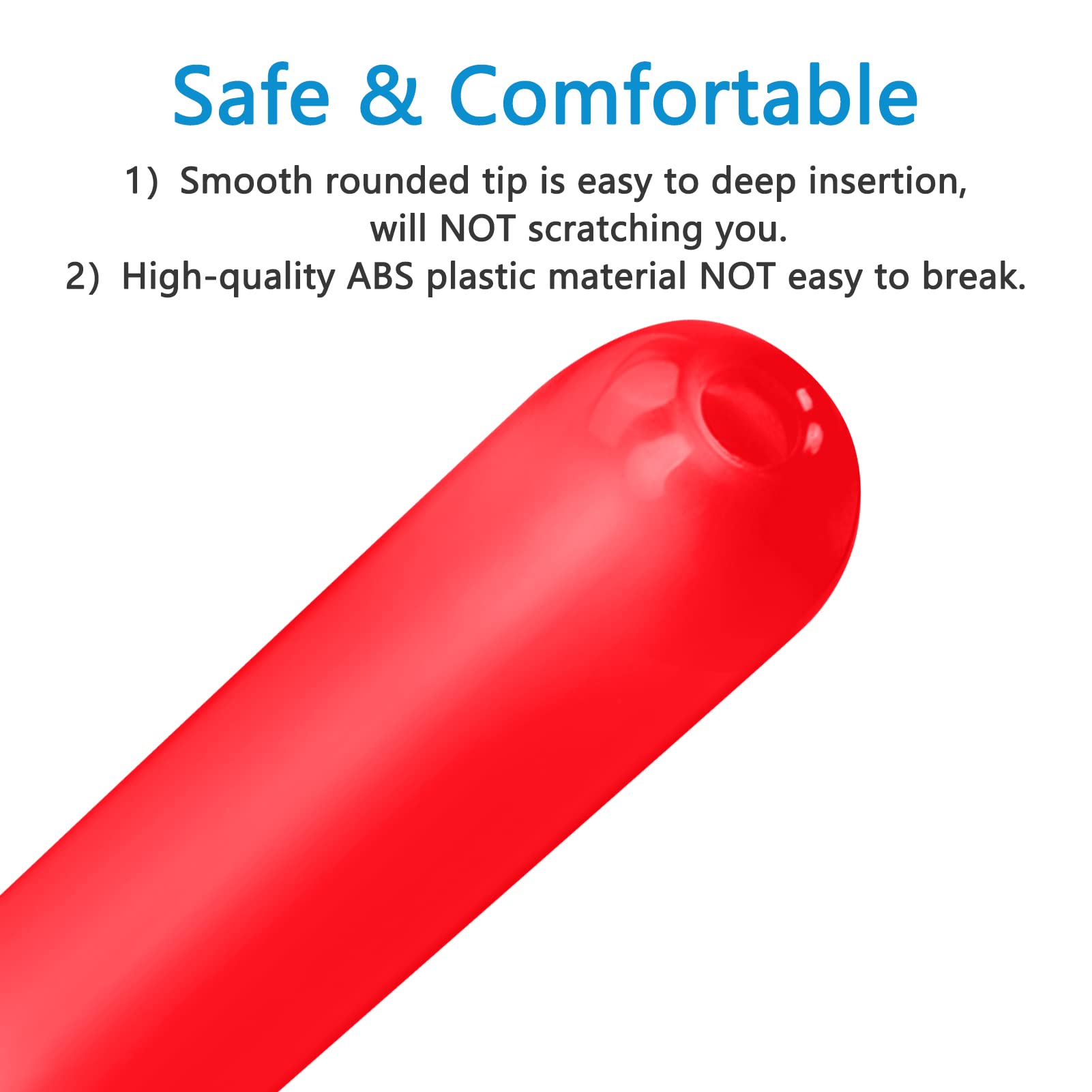Premium Silicone Lube Applicator for Women & Men - Smooth Rounded Tip with Protective Cap, Reusable & Easy to Clean - 10ml Dosage Markings (Blue/Red) - Perfect for Intimate Care, Massage & Personal Lubrication