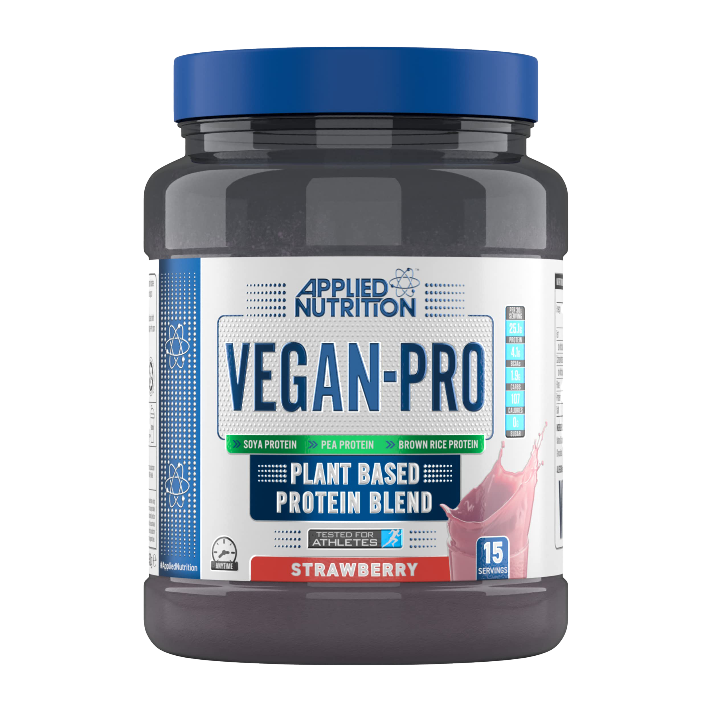 Applied Nutrition VEGAN PRO 450g Plant-Based Protein Powder - Strawberry Flavor for Muscle Recovery & Post-Workout Nutrition | Ideal for Vegan Athletes & Fitness Enthusiasts