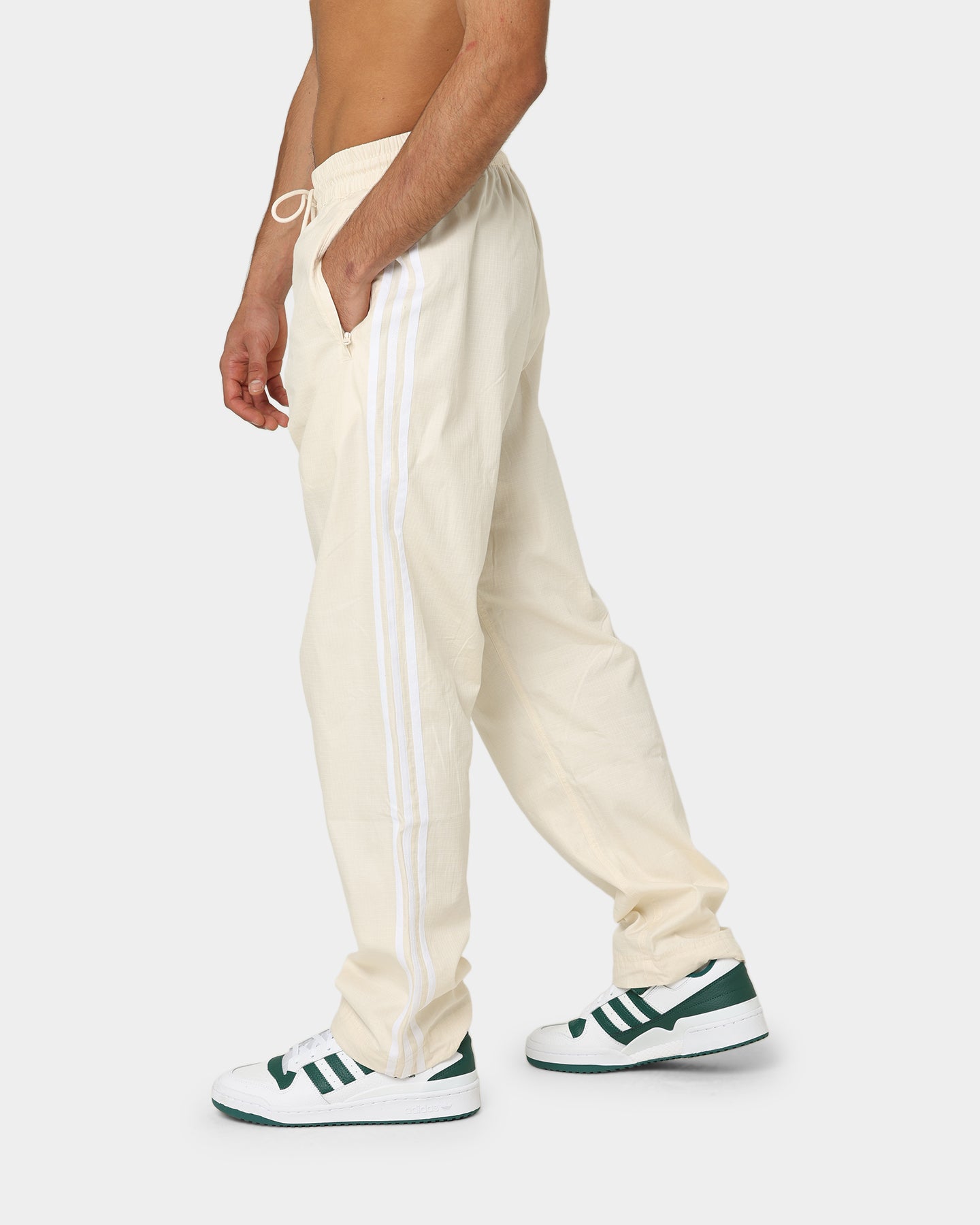 Adidas Originals Relaxed Fit Work Pants for Men - Wonder White | Comfortable Casual Office Wear & Street Style Fashion