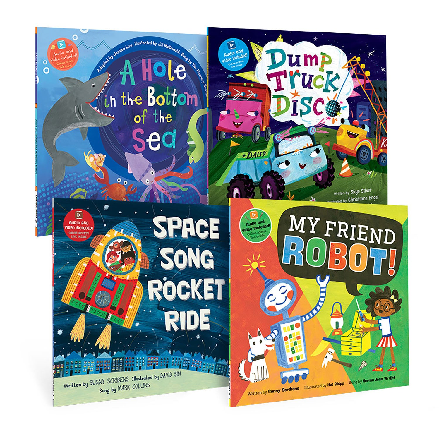 Barefoot Books 4-Piece Kindergarten STEAM Singalong Set - Fun Learning Songs for Science, Technology, Engineering, Arts & Math - Perfect for Classroom Activities & Homeschooling