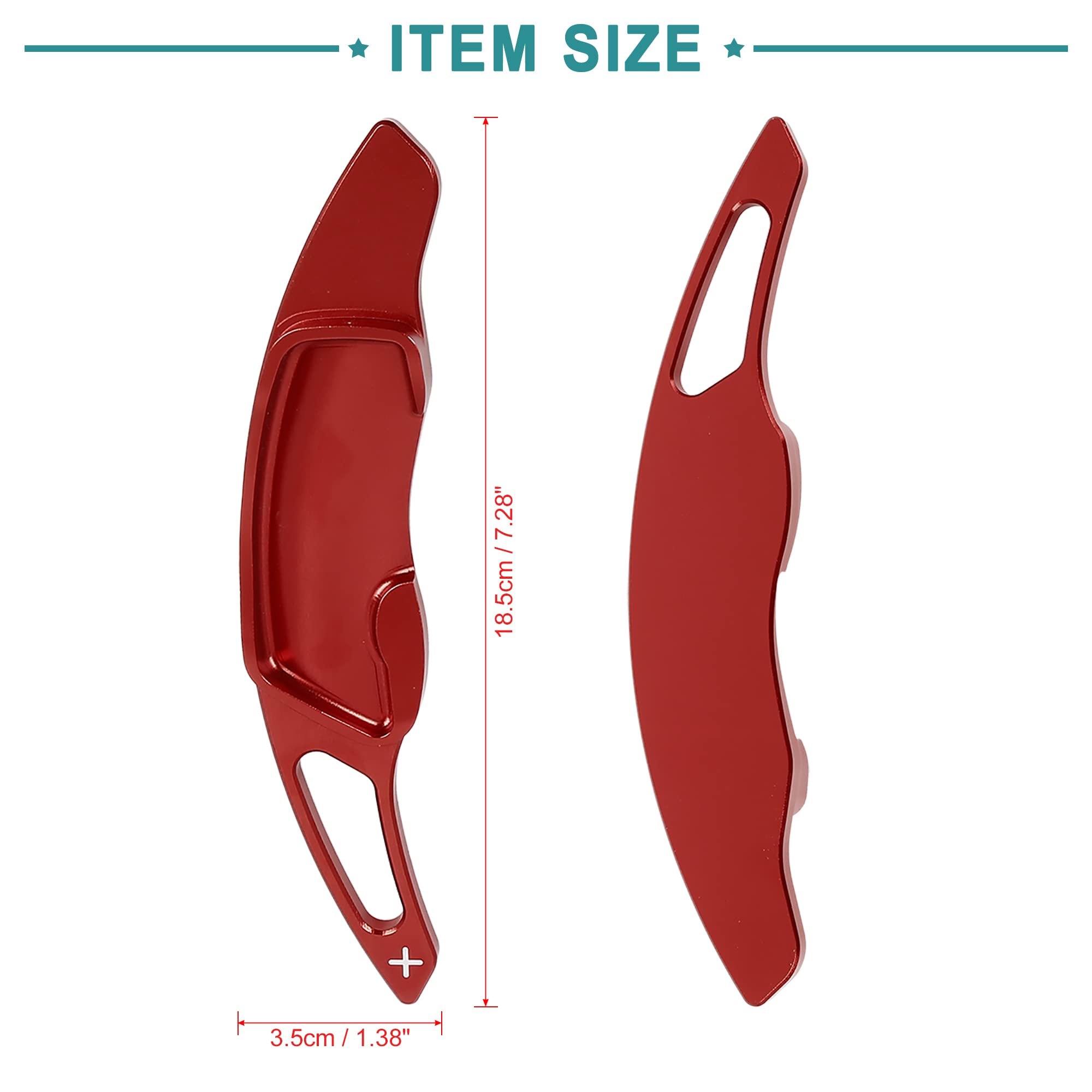 ACROPIX Steering Wheel Paddle Shifter Extension Kit - Compatible with Subaru Impreza (2-Pack, Red) | Enhance Driving Performance & Shift Control for Sporty Driving Experience