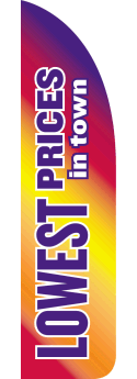 Feather Flag Banner for Sidewalk Advertising - Best Prices Online (Flag Only) - Perfect for Outdoor Events, Grand Openings & Sales Promotions