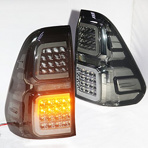 TOYOTA VIGO LED Tail Lights Rear Lamps 2015-2017 - Smoke Black Design for Enhanced Visibility & Style | Perfect for Night Driving & Custom Car Upgrades