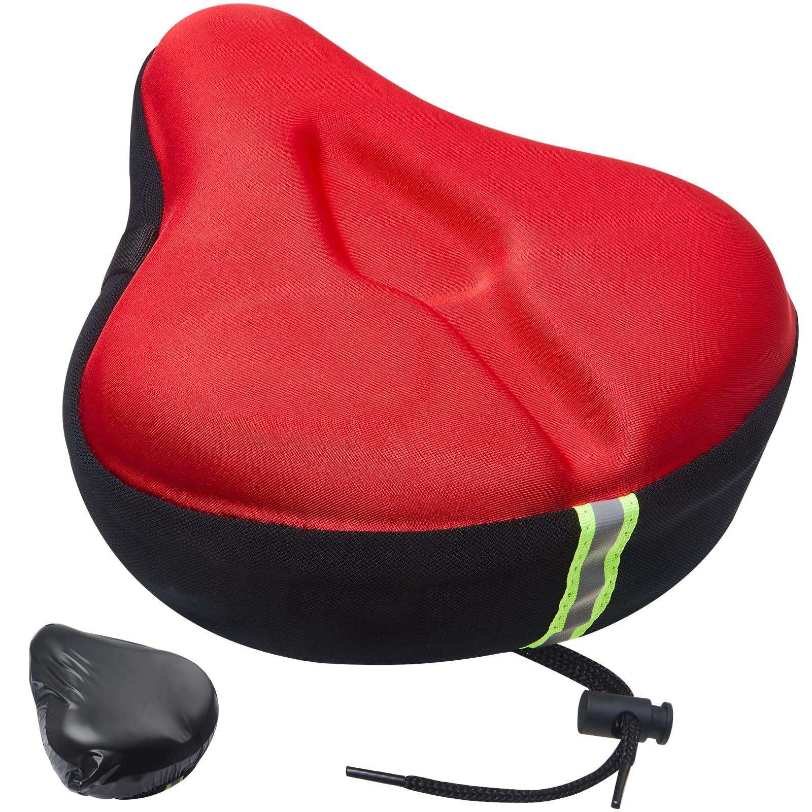 Zacro Gel Bike Seat Cushion - Extra Soft Padded Bicycle Seat Cover for Men & Women, Comfortable Exercise Bike Saddle Compatible with Peloton, Indoor Cycling & Outdoor Riding - Perfect for Long Rides, Spin Classes & Commuting