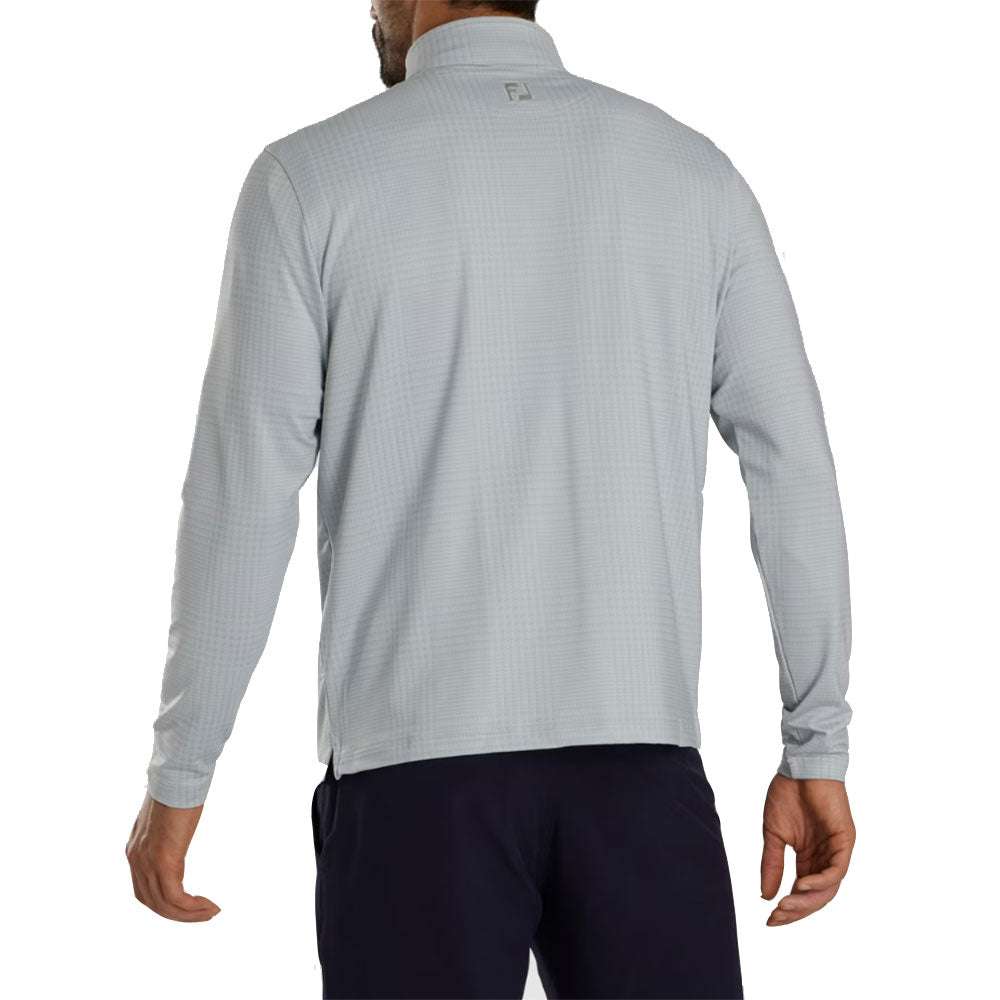 FootJoy Glen Plaid Jersey Men's Golf Pullover Quarter Zip Sweater - Lightweight & Breathable for Golfing, Casual Wear & Outdoor Activities