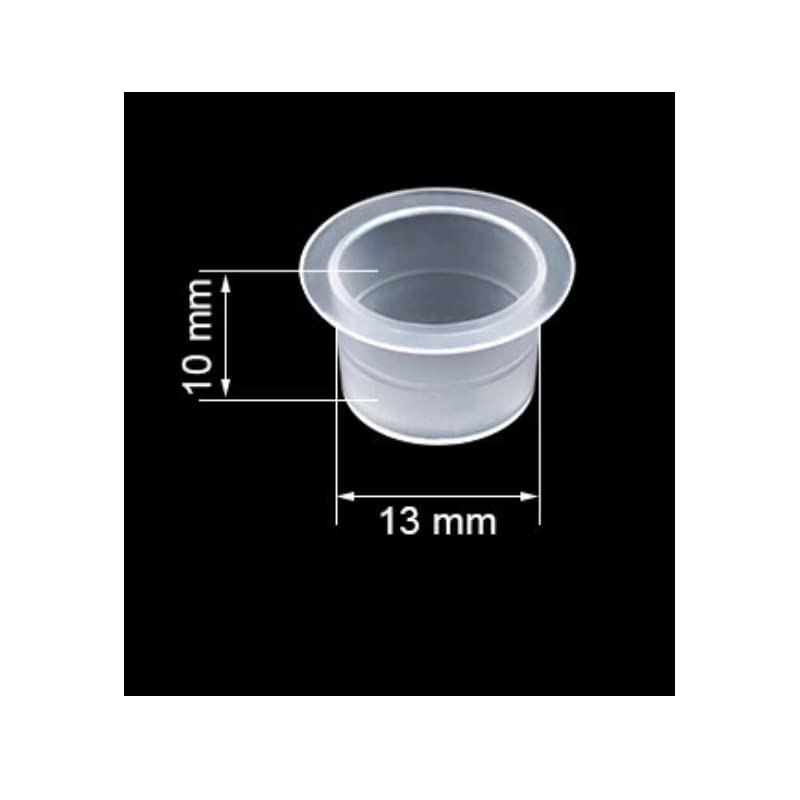 200 Pcs Medium Tattoo Ink Cups with Stand - Durable Transparent White Disposable Tattoo Supplies for Professional Artists & Tattoo Studios - Perfect for Ink Mixing, Tattoo Machine Work & Hygiene Control