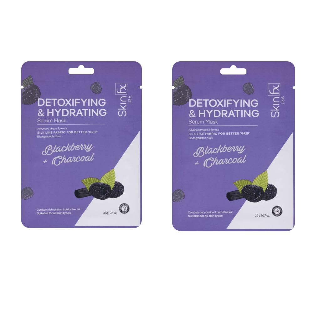 Skin FX Brightening Face Sheet Mask with Green Tea & Allantoin - Hydrating & Repairing Korean Facial Mask for Glowing Skin | Daily Use for Men & Women | Pack of 2 | Perfect for Dry Skin Care & Post-Workout Refreshment