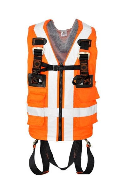 Kratos 2-Point High Visibility Full Body Safety Harness for Construction & Roofing Work - ANSI Compliant Fall Protection Gear