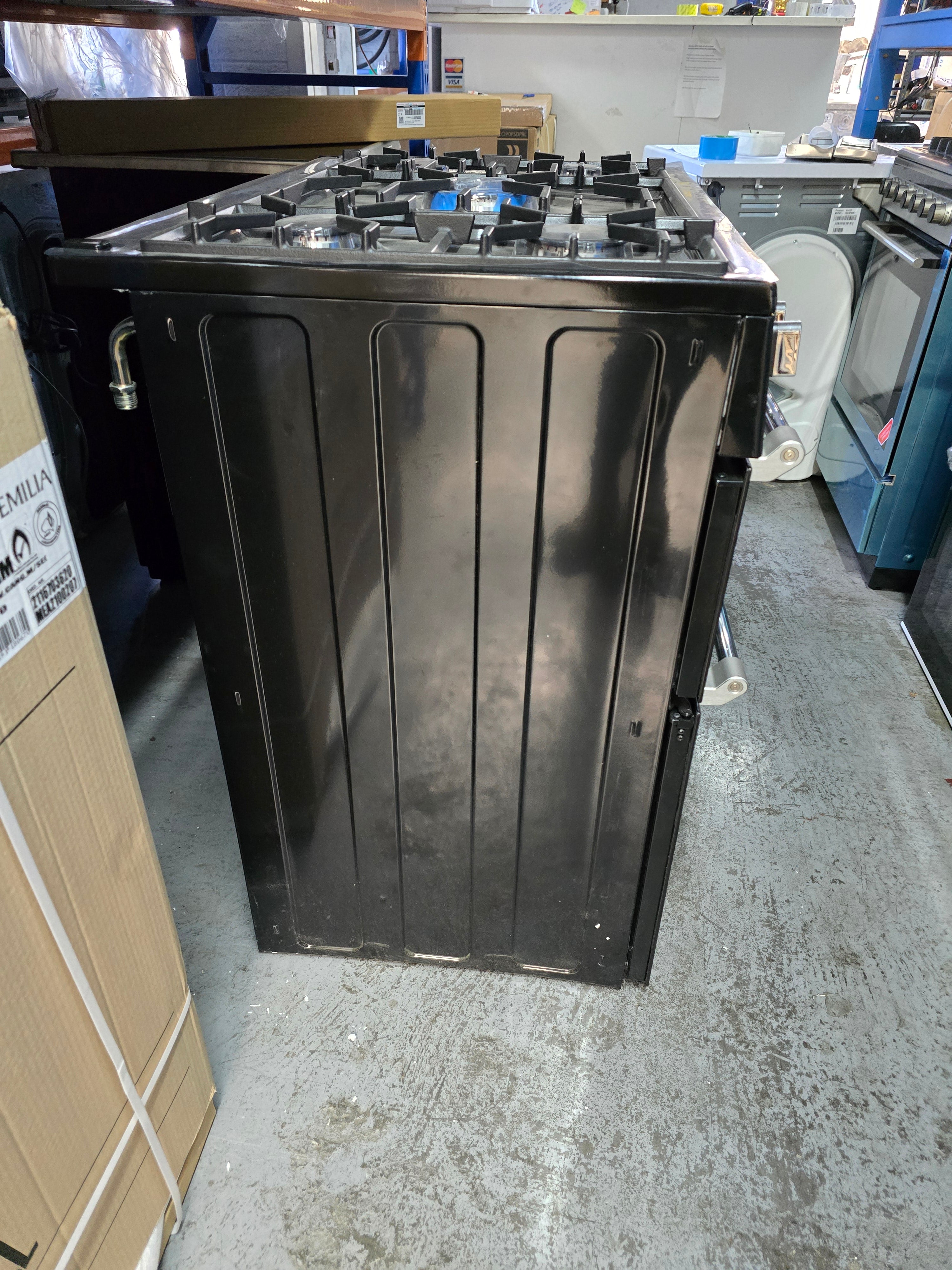 Beko BRC916GMB 90cm Dual Fuel Freestanding Oven & Stove - Black Multifunction Cooker [Factory Second] | Perfect for Modern Kitchens, Baking & Family Cooking