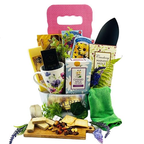 April Showers Gardening Gift Basket - Perfect for Mother's Day, Birthday & Housewarming Gifts - Indoor/Outdoor Plant Lover Present