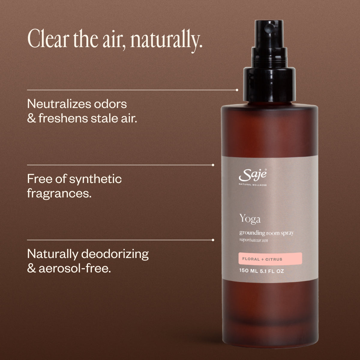 Organic Yoga Mat Cleaning Spray - Natural & Non-Toxic Mat Cleaner for Yoga, Pilates & Gym Equipment - Perfect for Home Studio, Fitness Classes & Travel Use