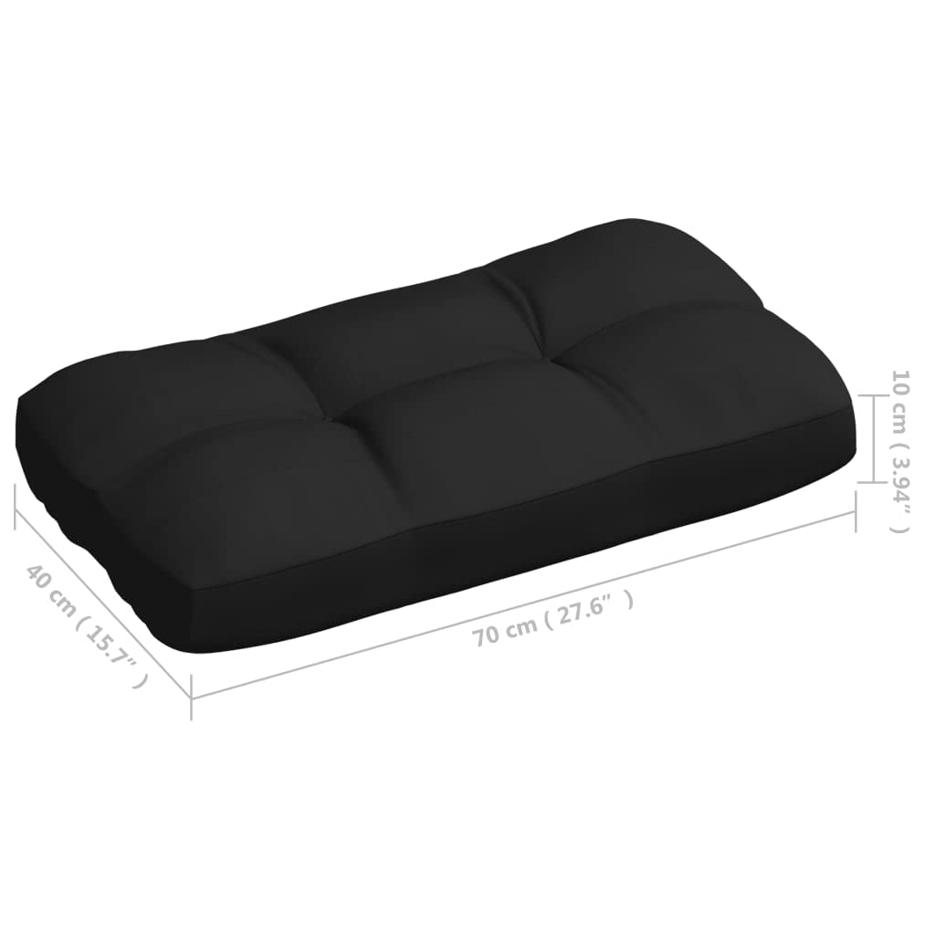FAMIROSA 7-Piece Outdoor Pallet Sofa Cushion Set - Waterproof Seat, Back & Side Cushions for Garden, Patio, Deck & Indoor Furniture (Black) | Perfect for Lounging, Entertaining & Relaxing in Your Outdoor Living Space