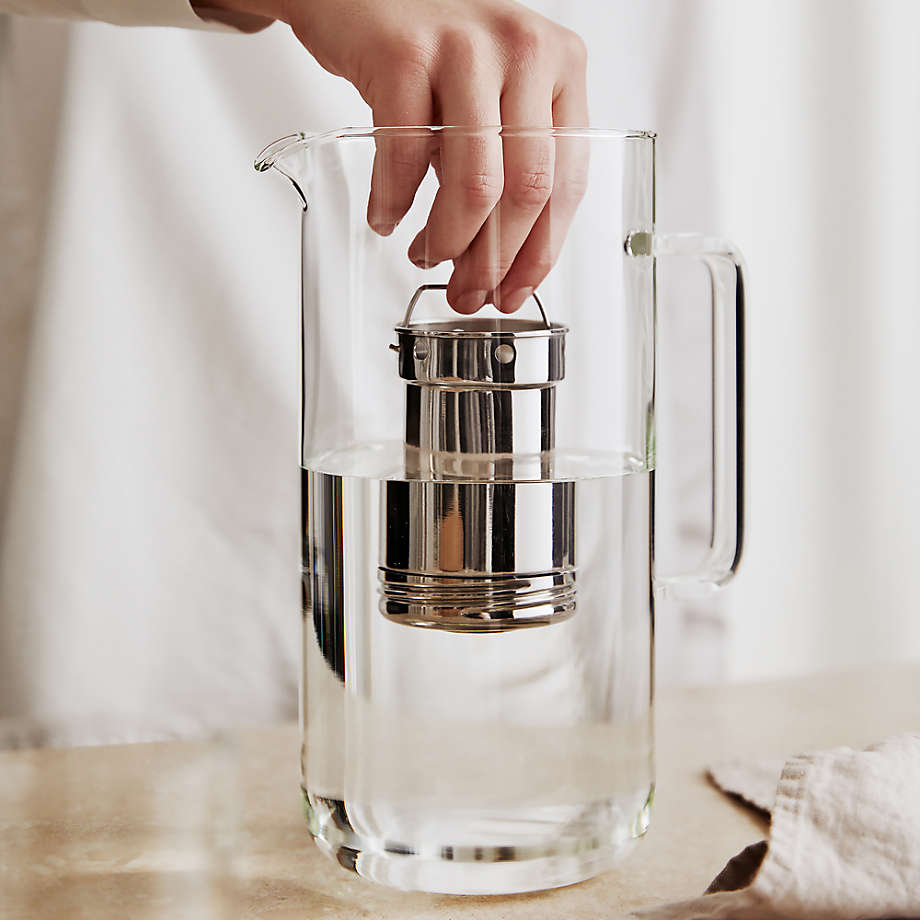 Aarke Premium Glass Water Filter Pitcher - BPA-Free, 10-Cup Capacity for Clean & Fresh Drinking Water at Home or Office