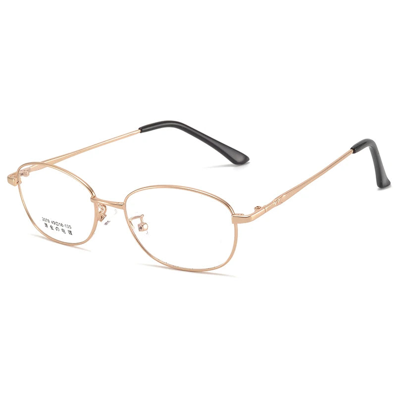 Bclear Women's Full Rim Small Oval Square Alloy Eyeglasses My2079 - Stylish Lightweight Frame for Work, Reading & Everyday Use