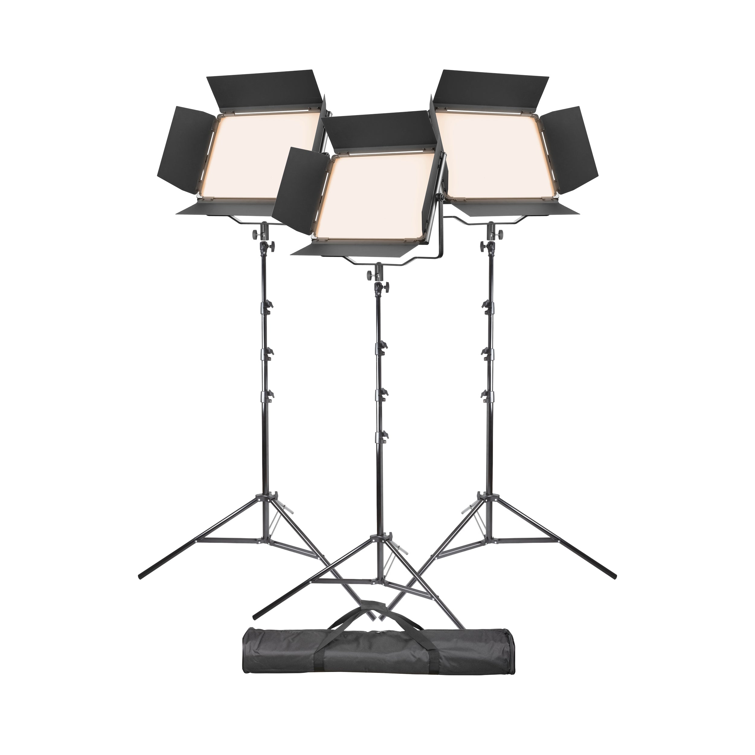 Godox P120BI K1 Bi-Color LED Light Panel Kit with 3 Heads – Professional Photography & Video Lighting for Studio, YouTube, Streaming & Live Broadcasts