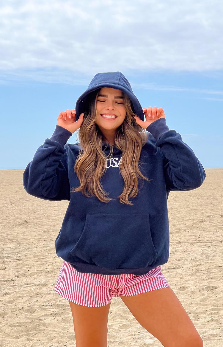 Beginning Navy USA Hoodie - Premium Cotton Pullover for Men & Women | Casual Wear, Street Style & Outdoor Activities
