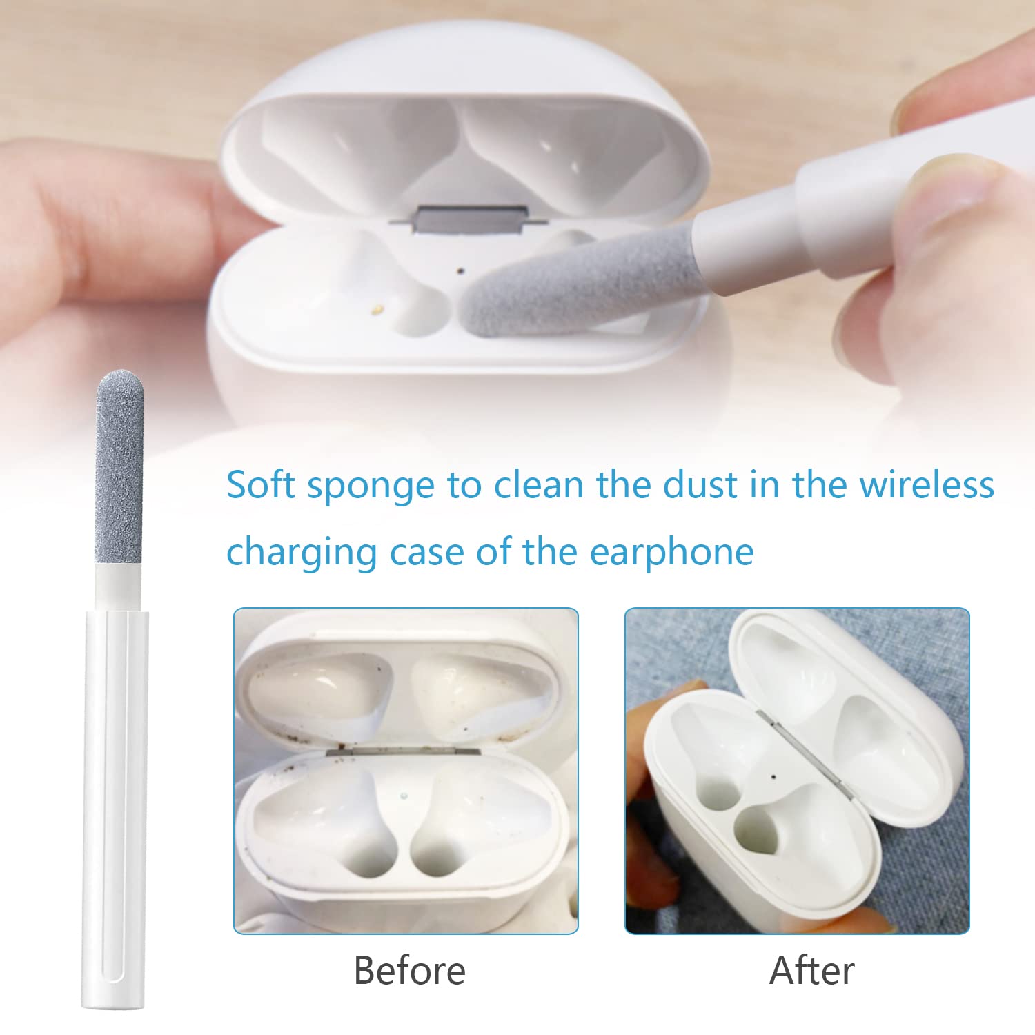 AirPods Cleaning Kit - Multifunctional Earbud Cleaner for Bluetooth Earphones & Phone Cases - Perfect for Travel & Office Use