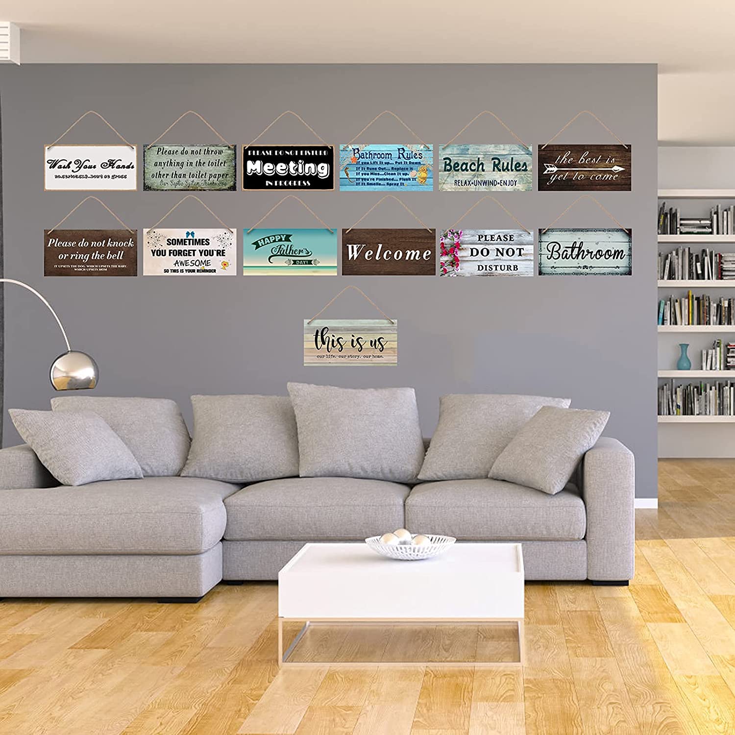 Rustic Wooden Wall Sign - Farmhouse Home Decor with 'Bloom Where You Are Planted' Quote - 12x6 Inch Wood Plaque for Living Room, Bedroom & Entryway - Perfect for Wall Decor, Housewarming Gifts & Farmhouse Style Interiors