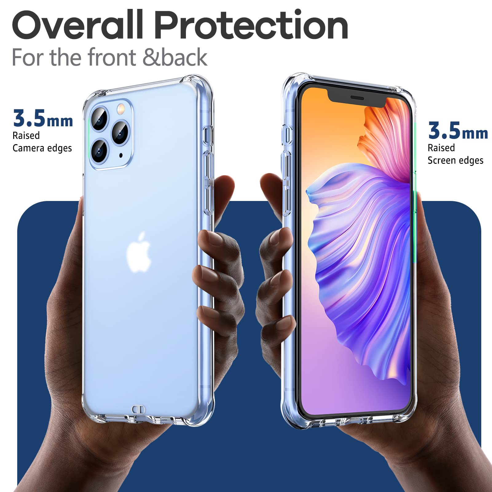 ORIbox Clear iPhone 11 Pro Max Case - Translucent Matte Protective Cover with Soft Edges | Lightweight Slim Design for Women, Men & Kids | Perfect for Everyday Use, Work & School