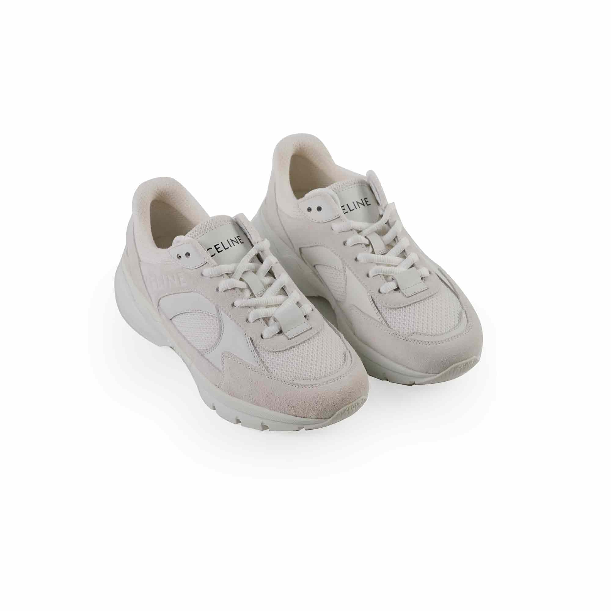 Celine Runner CR 03 Low Lace Up Sneakers - Mesh & Suede Calfskin Men's Fashion Shoes for Casual Wear & Street Style