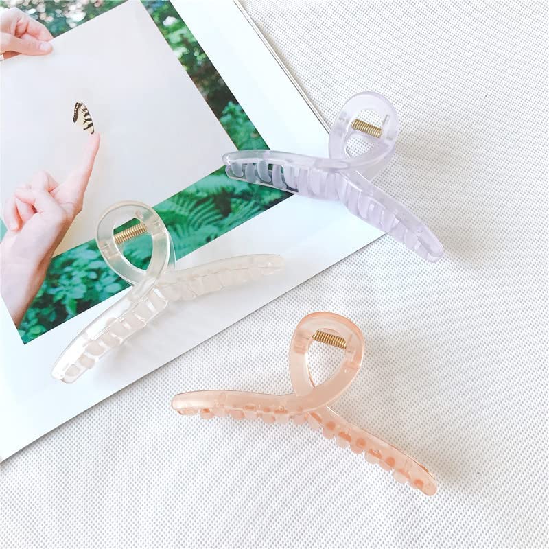 PARTYCART 6 Pcs Large Hair Claw Clips - Strong Hold Jaw Clips for Thick Hair | Barrettes & Hair Accessories for Women & Girls | Perfect for Updos, Ponytails & Everyday Styling