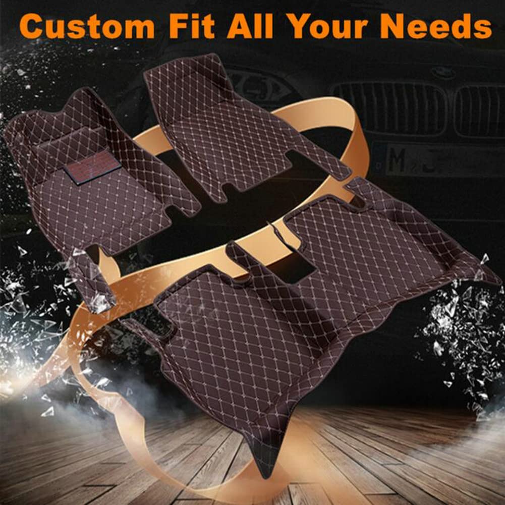 Premium Custom Car Floor Mats - Universal Fit for 99% Cars, Trucks & SUVs | Waterproof Leather Automotive Floor Liners | Vehicle-Specific Design | Black Car Accessories | Perfect for Daily Commute, Road Trips & All-Weather Protection