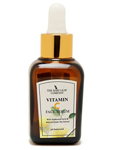 THE RARE LEAF COMPANY Vitamin C & Hyaluronic Acid Serum for Brightening & Hydration - Sulfate-Free, Paraben-Free, 30ml - Perfect for Daily Skincare & Anti-Aging Routine