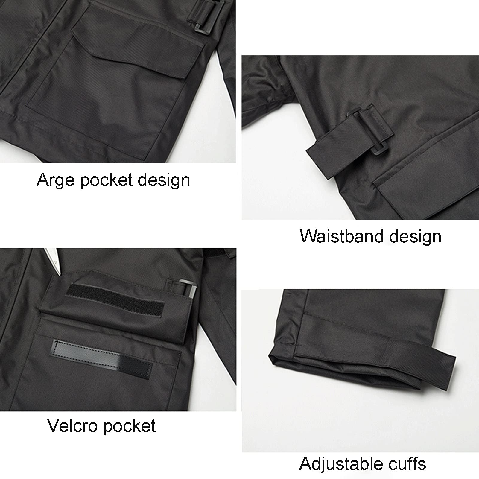 Waterproof Rain Jacket with Hood for Men & Women - Lightweight Windproof Raincoat & Pants Set (Yellow, X-Large) - Outdoor Hiking, Camping & Commuting Protection
