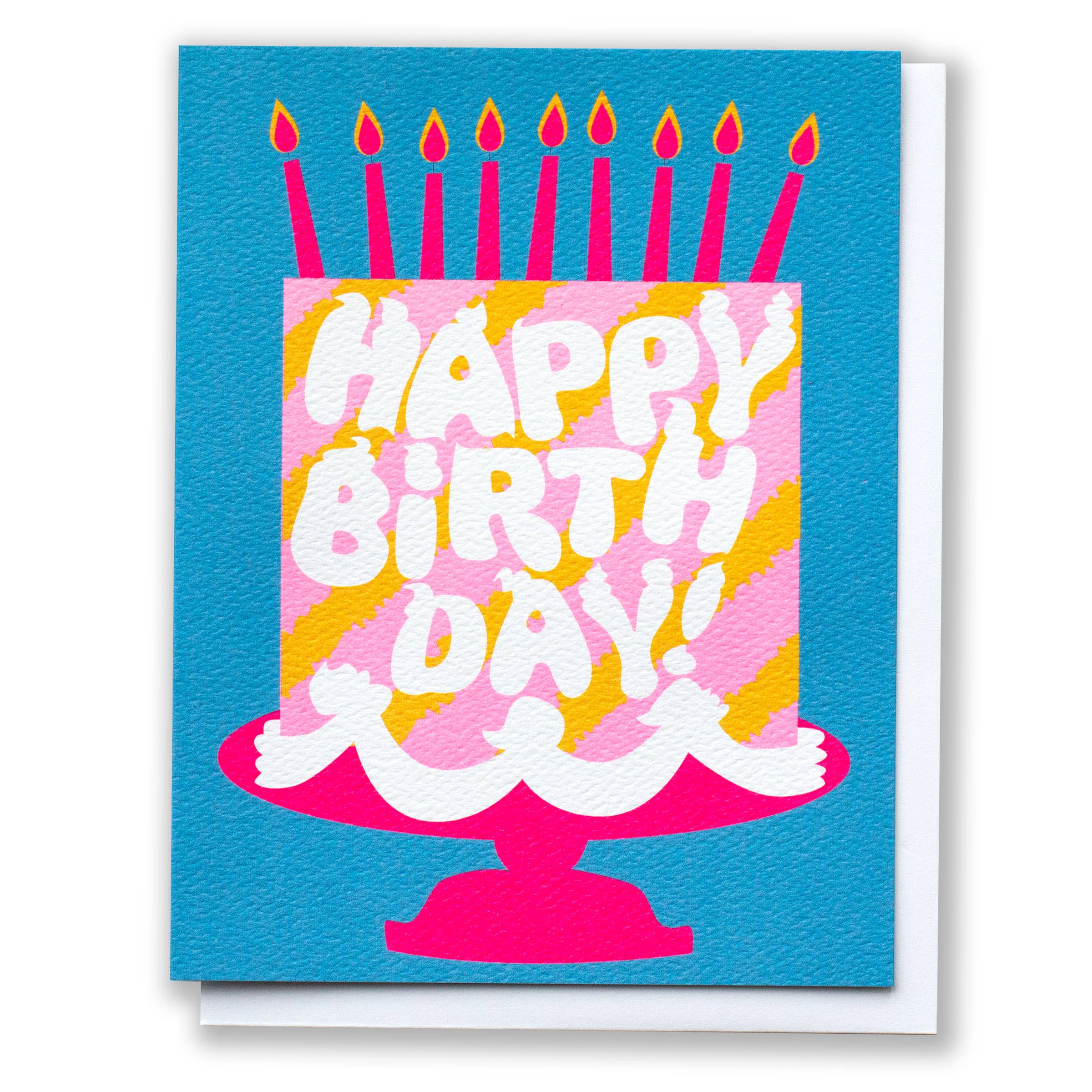 Happy Birthday Pink Cake Greeting Card - Perfect for Birthdays, Anniversaries & Special Celebrations
