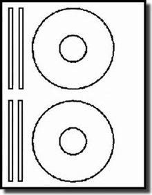 40 White Matte Printable CD Labels - Inkjet/Laser - 20 Sheets for Home & Office Use