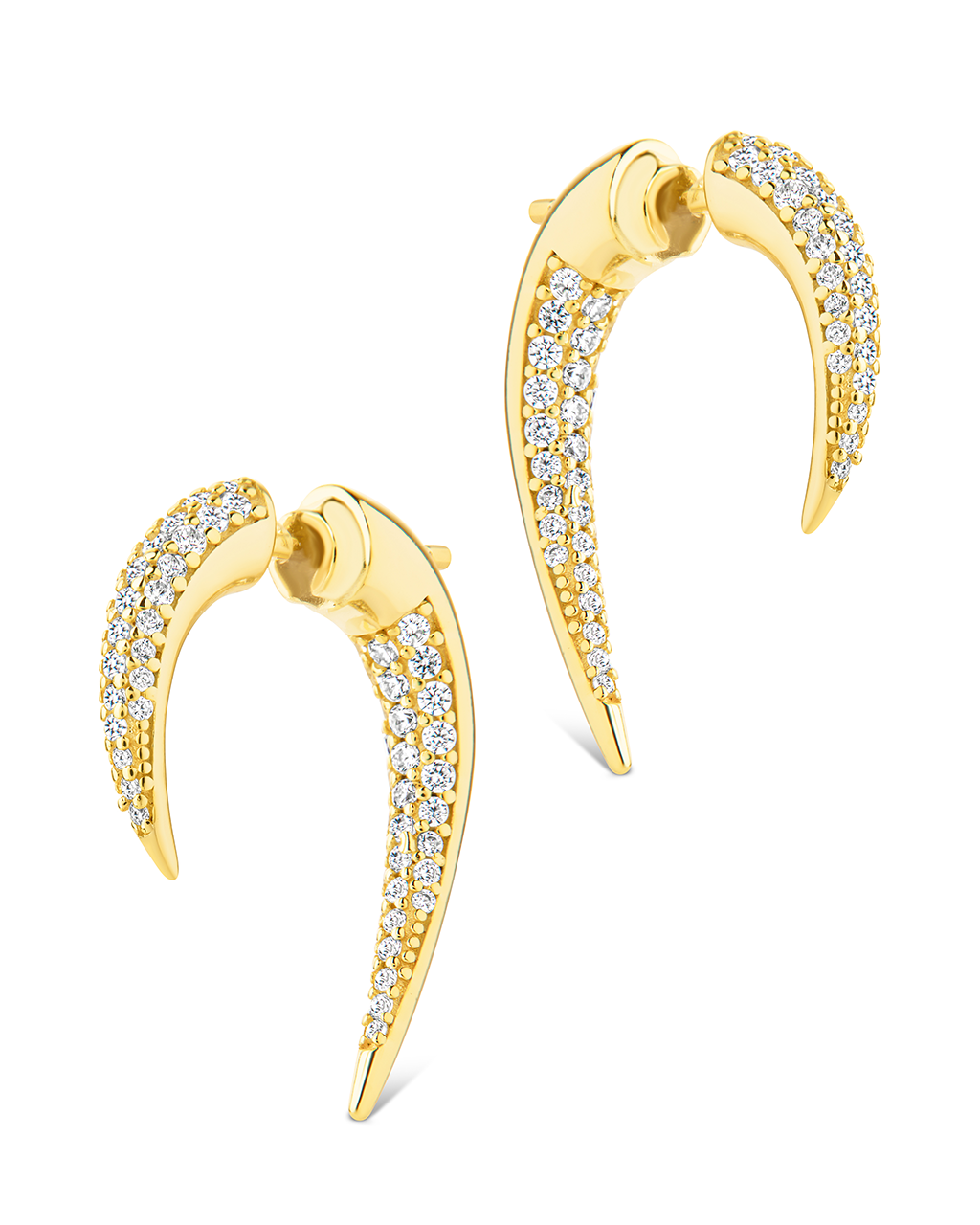 Becca Pointed CZ Stud Earrings - Elegant Cubic Zirconia Earrings for Women, Hypoallergenic Fashion Jewelry Gift | Perfect for Parties, Weddings & Everyday Wear